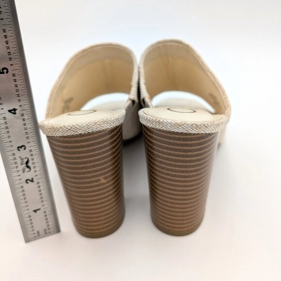 Calvin Klein Jotie Women's Heeled Sandal Square Toe Light Natural Size US8M EU39 - Picture 5 of 12